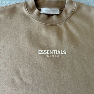 Essentials Men's Crewneck Sweater in Tan